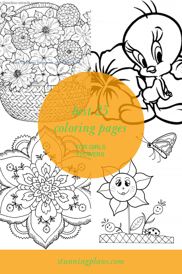 Best 25 coloring pages for girls flowers home family style and art